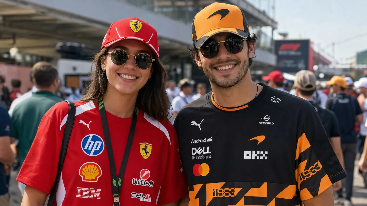 Guest in a checkered shirt at a Formula 1 paddock