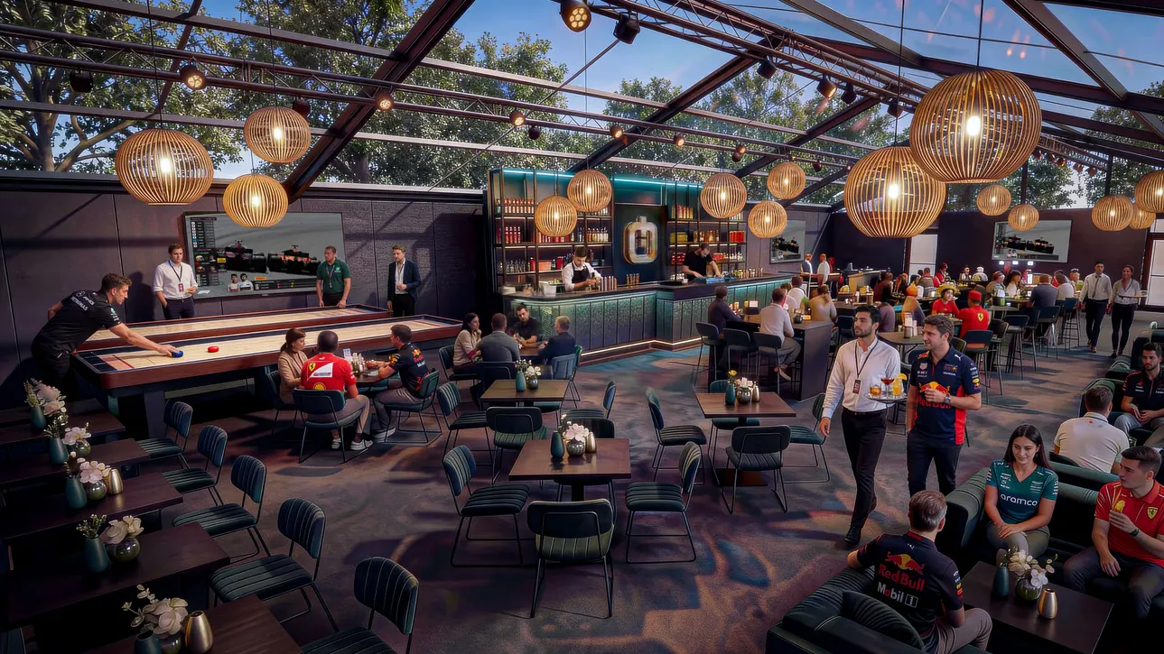 Mavericks-Club hospitality lounge ready for a branded event